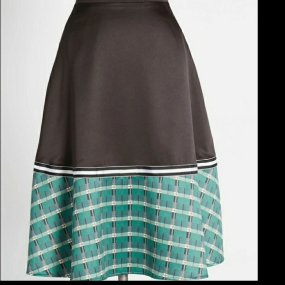 Modcloth A Line Skirt Pockets Hutch Large - Picture 1 of 8